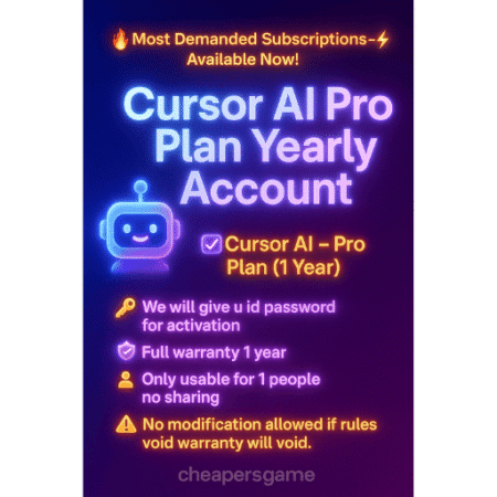 Cursor Ai Pro Plan Yearly Account