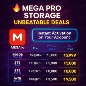 M*e*g*a Pro Storage Upgrade Your mail Yearly Up to 16TB