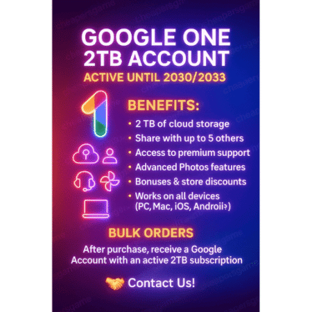 Google One 2 Tb Account Until Year 2030 2033  Full Access