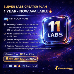 Elevenlabs Creator Plan 12 month Upgrade